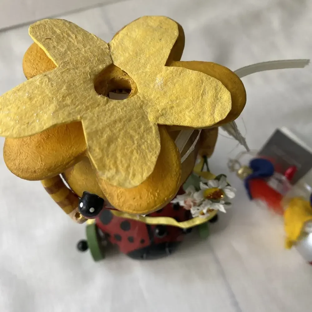 Damamged De carlini Clown & DEMDACO Love Bug-SEE PICS